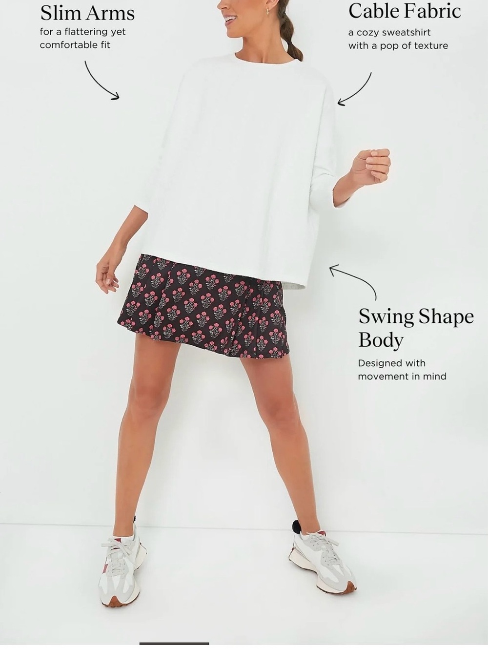 TuckernulWhite Cable Knit Sweatshirt - Picture 7 of 7